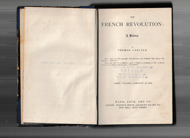 Book, Ward Lock and Co, The French revolution : a history, ????
