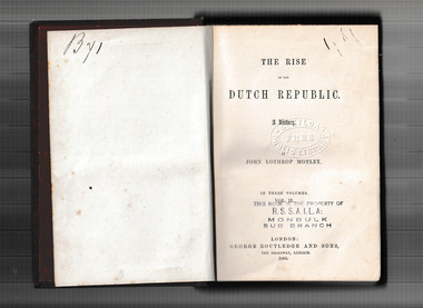 Book, George Routledge And Sons, The rise of the Dutch Republic v.2, 1869