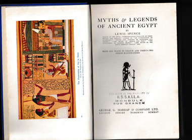 Book, G.A. Harrap, Myths & legends of ancient Egypt, 1915