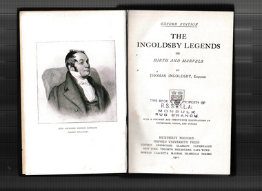 Book, Oxford University Press : H. Milford, The Ingoldsby legends, or, Mirth and marvels, 1921