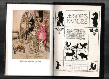 Book, Heinemann, Aesop's fables, 1912