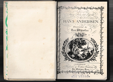 Book, Cobden Sanderson Limited et al, Fairy tales and legends by Hans Andersen, 1935