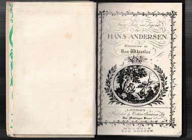 Book, Cobden Sanderson Limited, Fairy tales and legends by Hans Andersen, 1935