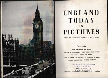 Book, Odhams Press, England today in pictures, 1947
