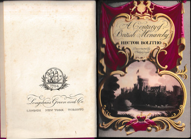 Book, Longmans, Green, A century of British monarchy, 1951