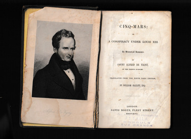 Book, D. Bogue, Cinq-Mars : or, A conspiracy under Louis XIII : an historical romance, 1847
