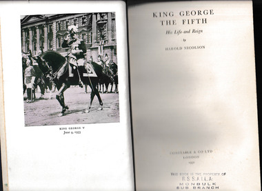 Book, Constable, King George the Fifth : his life and reign, 1952