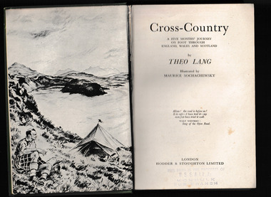 Book, Hodder & Stoughton, Cross-country : a five months' journey on foot through England, Wales and Scotland, 1949