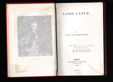 Book, Macmillan and Co, Lord Clive, 1892