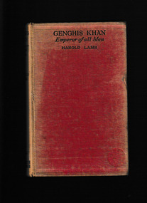 Book, Thornton Butterworth, Genghis Khan, the emperor of all men, 1928