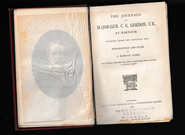 Book, Charles George Gordon, The journals of Major-Gen. C.G. Gordon, C.B., at Kartoum, 1885