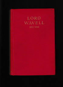 Book, Hodder and Stoughton, Lord Wavell (1883-1941) : a military biography, 1948