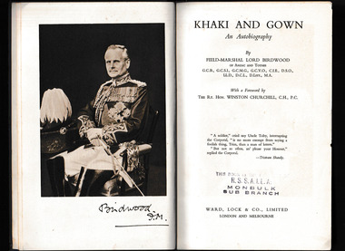 Book, Ward, Lock & Co, Khaki and gown : an autobiography, 1941