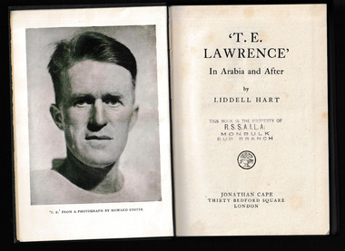 Book, Jonathon Cape, 'T. E. Lawrence' : in Arabia and after, 1934