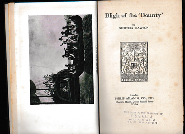 Book, Phillip Allan & Co, Bligh of the 'Bounty', 1930