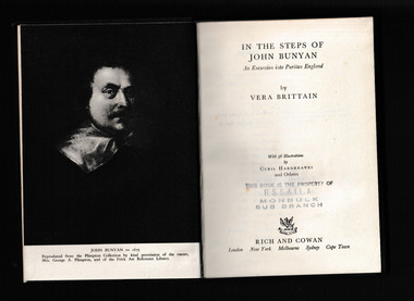 Book, Rich and Cowan et al, In the steps of John Bunyan : an excursion into Puritan England, 1950