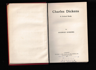 Book, Blackie and Son, Charles Dickens : a critical study, 1898