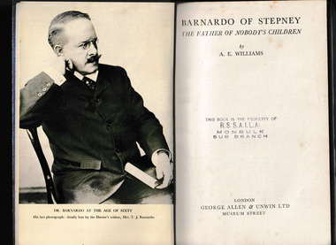 Book, Allen & Unwin, Barnardo of Stepney : the father of nobody's children, 1943