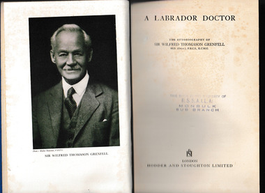 Book, Hodder & Stoughton, A Labrador doctor: the autobiography of Wilfred Thomason Grenfell, 1948