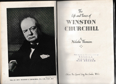 Book, Odhams Press, The life and times of Winston Churchill, 1945