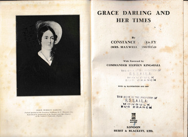 Book, Constance Smedley, Grace Darling and her times, 1932