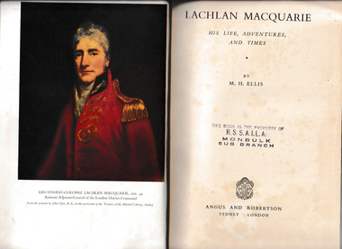 Book, Angus and Robertson, Lachlan Macquarie : his life, adventures, and times, 1952