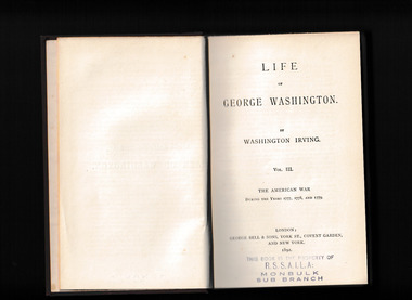 Book, George Bell and Sons, Life of George Washington v.3, 1901