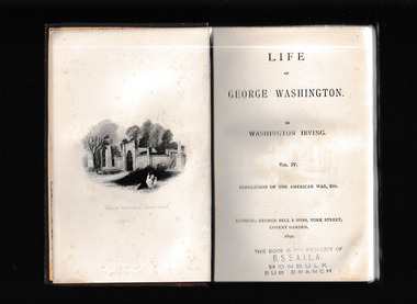 Book, George Bell and Sons, Life of George Washington v.4, 1901