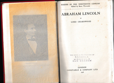 Book, Constable and Company, Abraham Lincoln, 1916
