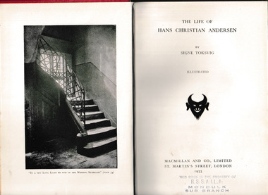 Book, Macmillan, The life of Hans Christian Andersen, 1933