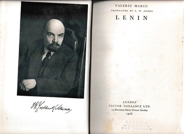Book, Victor Gollancz, Lenin, 1928