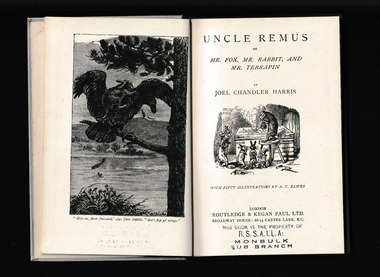 Book, Routledge Keegan Paul Ltd, Uncle Remus, or, Mr. Fox, Mr. Rabbit, and Mr. Terrapin, ????