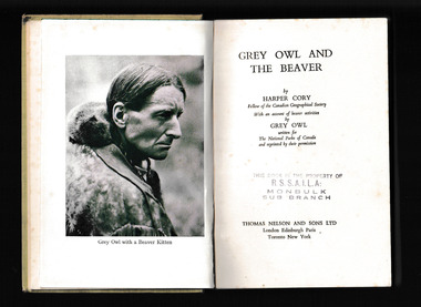 Book, Nelson, Grey Owl and the beaver, 1935