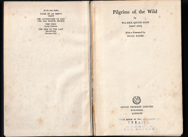 Book, Lovatt Dickson Limited, Pilgrims of the wild, 1935