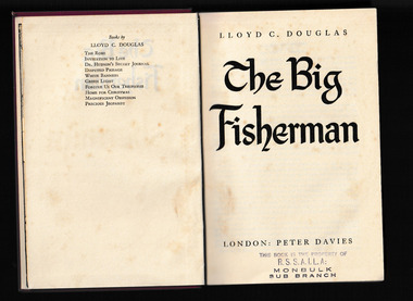 Book, Peter Davies, The big fisherman, 1949