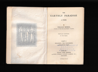 Book, Ellice & Green, The earthly paradise : a poem, 1872