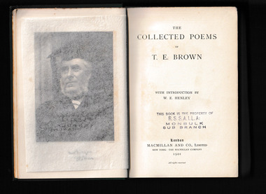 Book, McMillan and Co, The collected poems of T. E. Brown, 1901