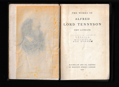 Book, McMillan and Co, The works of Alfred Lord Tennyson, poet laureate, 1920