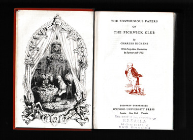 Book, Oxford University Press, The posthumous papers of the Pickwick club, 1948