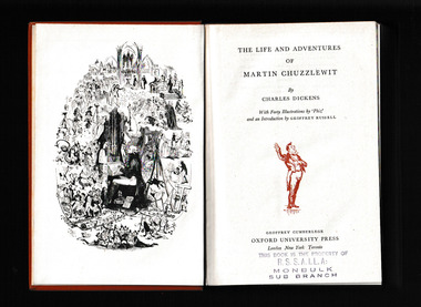Book, Oxford University Press et al, The life and adventures of Martin Chuzzlewit, 1951