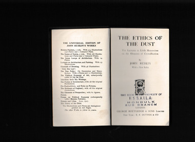 Book, George Routledge and Sons, The Ethics of the Dust