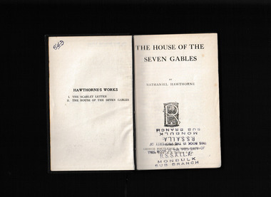 Book, George Routledge and Sons, The House of the Seven Gables