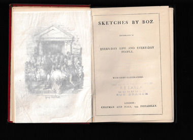 Book, Charles Dickens et al, Sketches by Boz