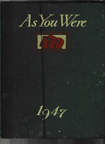 Book, Australian War Memorial, As you were 1947, 1947