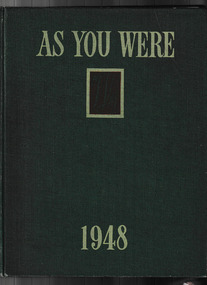 Book, Australian War Memorial, As you were 1948, 1948