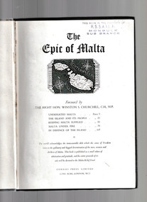 Book, Odhams Press, The epic of Malta, 1946?