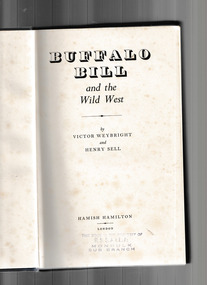 Book, Hamish Hamilton, Buffalo Bill and the Wild West, 1956