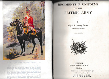 Book, Seeley Service, A history of the regiments and uniforms of the British army, 1954