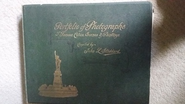 Book, Werner Co, Portfolio of photographs of famous scenes, cities and paintings : containing a rare and elaborate collection of photographic views of the entire world of nature and art, presenting and describing the choicest treasures of Europe, Asia, Africa, Australia, North and South America, the Old World and the New, 189?