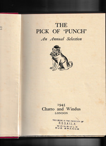 Book, Chatto and Windus, The pick of 'Punch' : an annual selection, 1945